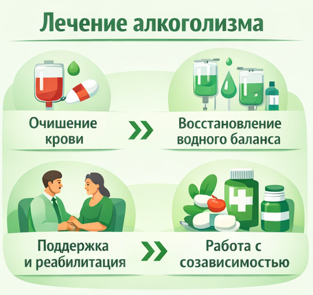 лечение алкоголизма в Надыме этапы